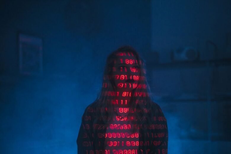 AI and cybersecurity concept with digital shield