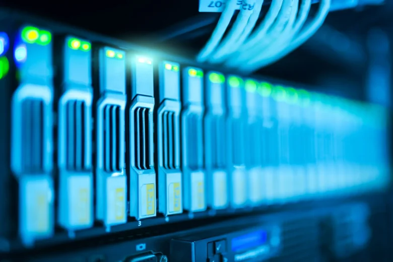 Server racks in a European data center representing infrastructure for EU AI Act compliance